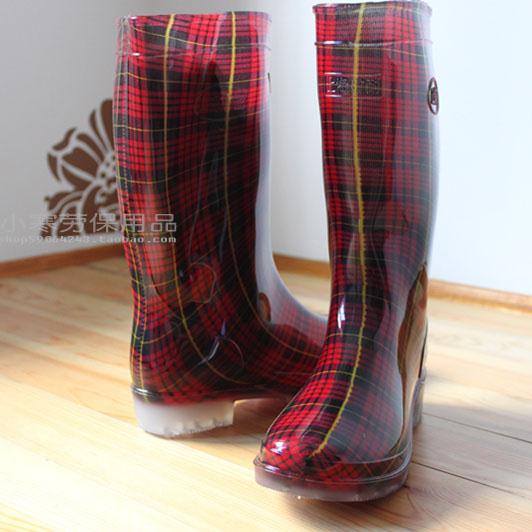 Fashion PVC Rain Boots Shanghai Mining Resistant Crystal Jelly Rain Boots Mid-tube Rain Boots Women's Overshoes Water Shoes Rubber Shoes