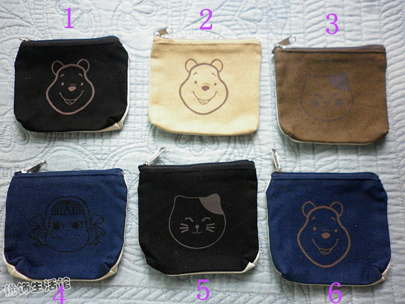 Printed Canvas Cartoon Zero Wallet Coin Bag Casual Sample
