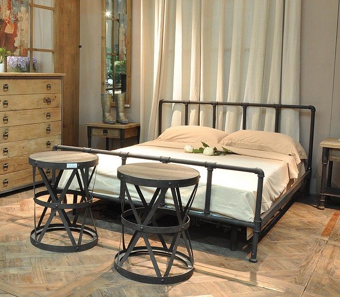 loft American rural iron bed retro industrial style iron bed iron bed 1 8m bed spot
