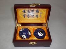 Baoding fitness iron ball hollow bell tone fitness ball A cloisonne Tai Chi Yin and yang fish health iron ball
