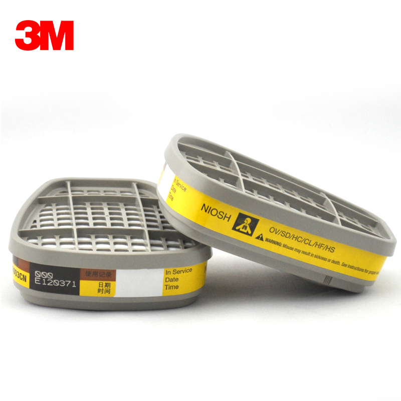 3m6003滤盒防 有机蒸气 氯气 氯化氢 二氧化硫 二氧化硫化氢氟酸