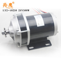  Lingying electric vehicle permanent magnet motor modified tricycle brush motor 24V500W Tricycle accessories