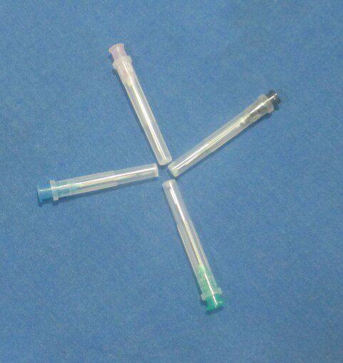 Pitched tip needle with protective sleeve pitched needle industrial tip needle industrial tip