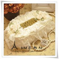 2 lace cute fabric European Cartoon fashion home car with paper box paper tube tissue box