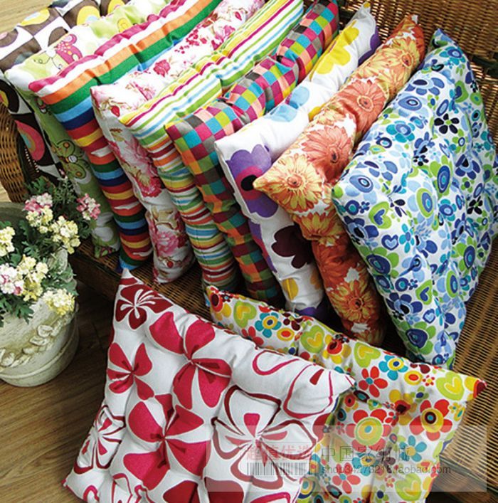 Foreign Trade Quality Fields Garden Style Wave Dot Series Chair Cushion Office Cushion Dining Chair Cushion (With Core) Multiple Flower Colors