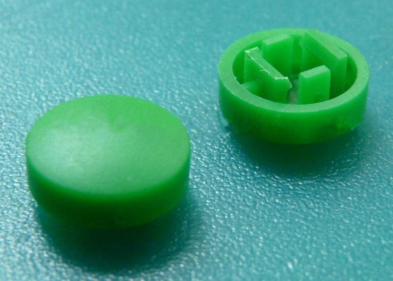 A25 button cap switch cap with 12*12*7 3 square head light switch green round 1K30 yuan