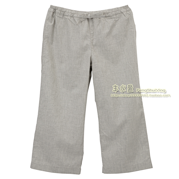 Foreign Trade Outlet Japan Single No-Print Sand Wash Slim Pure Cotton Temperament Grey Casual Home Seven-Pants