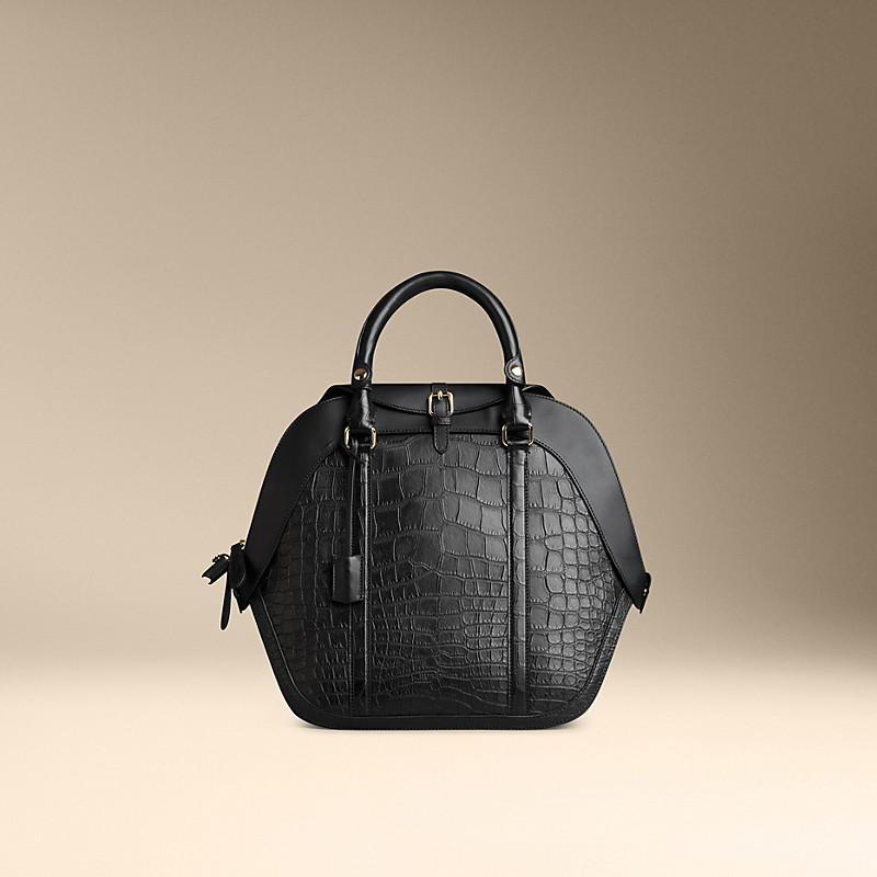 Burberry博柏利 中号短吻鳄皮奥查德手袋 39420891