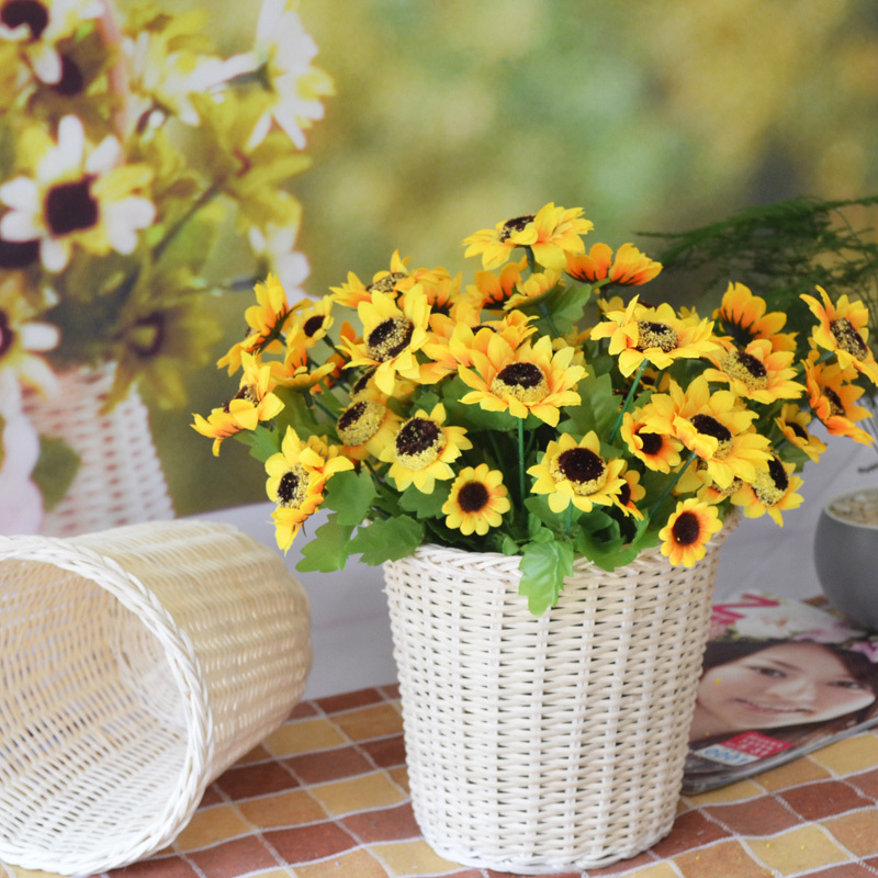 Home decoration decoration set flower art simulation flower silk flower rattan flower basket flower bucket flower device flower arrangement storage storage basket