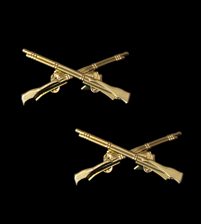 National Army Metal Badge Army Lifter Alloy Making Infined Rifle Collage Flower