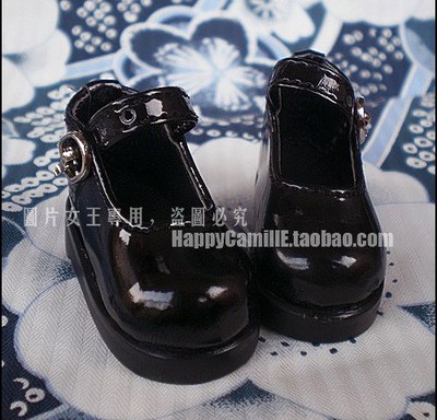 taobao agent BJD/SD 6 -point doll shoes versatile black buckle student shoes 1/6