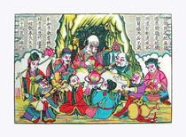 National intangible cultural heritage collection gift Jiapin Wuqiang woodblock New Year Pictures