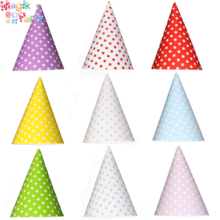 Birthday Children's Festival Dress Up Baby Birthday Birthday Sustarcap Birthday Hat Han Style Round Dot Birthday Hat Birthday Hat