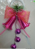 Middle Number Pink Purple Plated Plastic L Deer Ring Christmas Bell String 35 * 18 cm #6891