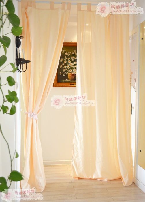 Foreign trade fabric curtain Lace drawing yarn Bedroom living room Floor-to-ceiling finished curtain European-style rod simple retro partition