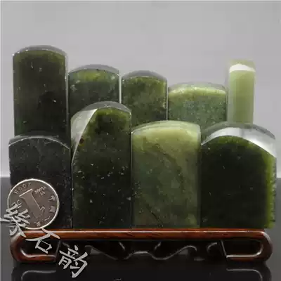 Shoushan stone Dandong Green with shape practice Miscellaneous Chapter practice stone chapter specification chapter Stamp Stamp Stone batch sale