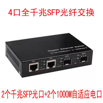 Full Gigabit 2 Optical 2 Electric Fiber Optic Switch Transceiver Network Monitoring Relay Ring Network Networking Photoelectric Converter