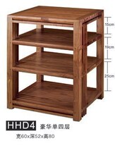 Jazz Rack Deluxe Single 4 Layers Deluxe Single Four Solid Wood Cabinet Audio Visual Cabinet