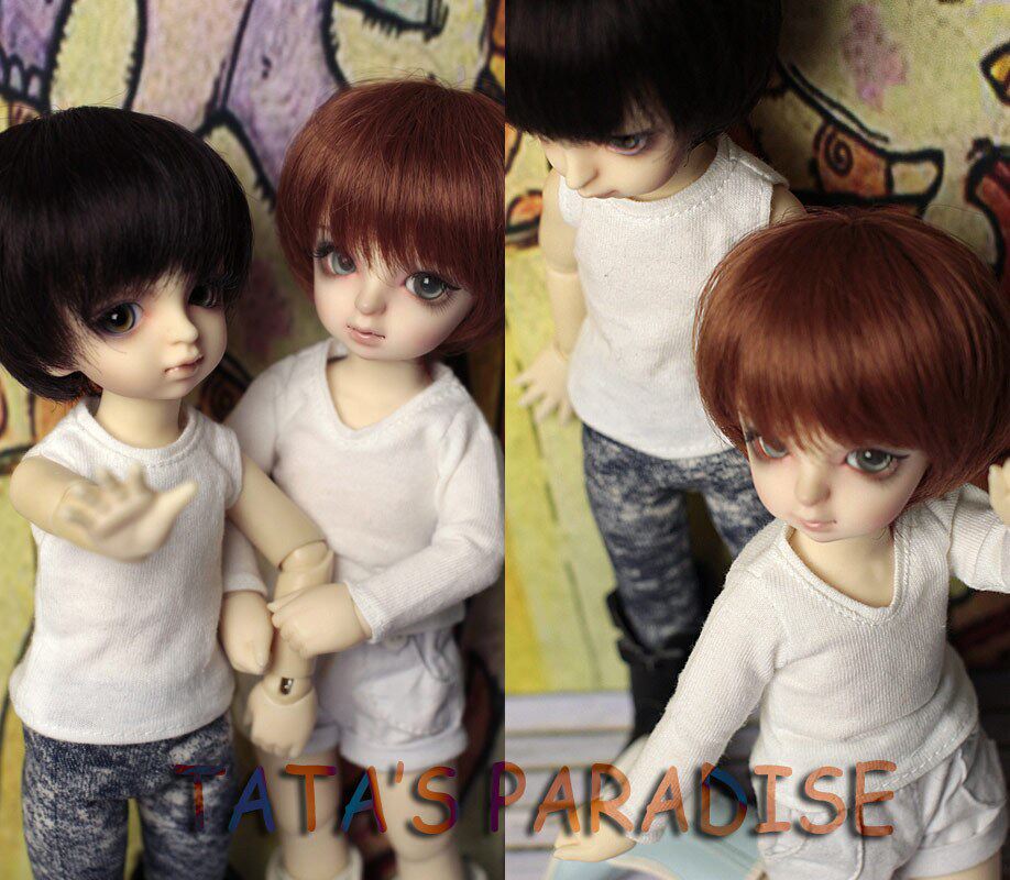 6 min BB YOSD BJD doll with a toe ★~White V-collar sleeve or white round collar sleeve~