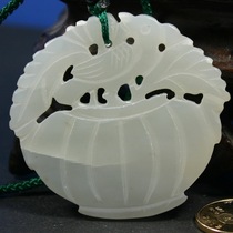 Qinghai jade jade white jade double-sided carving auspicious brand special price antique antique collection