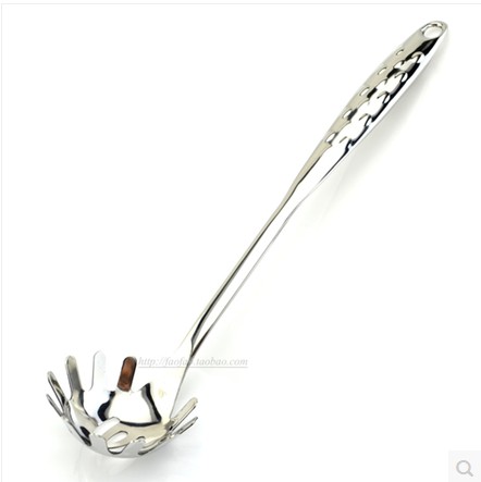 Special stainless steel noodle spoon spaghetti catch vermicelli fans catch hot pot colander Korean style multi-point series long handle