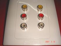 Zhengtai socket AV dual audio and video RCA panel wall plug(86 welding type good quality and cheap)
