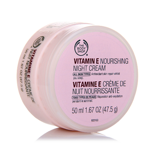 香港直邮The Body Shop维他命E/VE紧实活肤晚霜面霜50ML美白补水