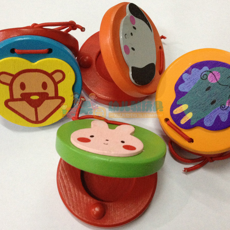 Early education Cartoon Animal castanets ORF Musical instruments Children's waltz board toys Music sensory integration training equipment Teaching aids