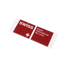 I love flying) Swiss Air Strip Waterproof Car Sticker Travel Pull Rod box sticker adhesive