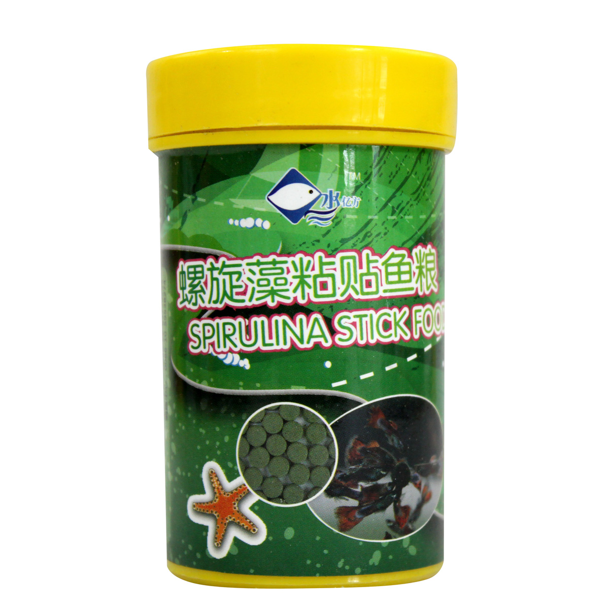波奇网 水亿方天然鱼饲料螺旋藻贴片孔雀鱼小型鱼鱼食鱼粮50g包邮