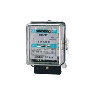 Shanghai electricity meter factory DD118 single phase long life energy meter electric meter electric meter 1 5-6A glued wood bottom-Taobao