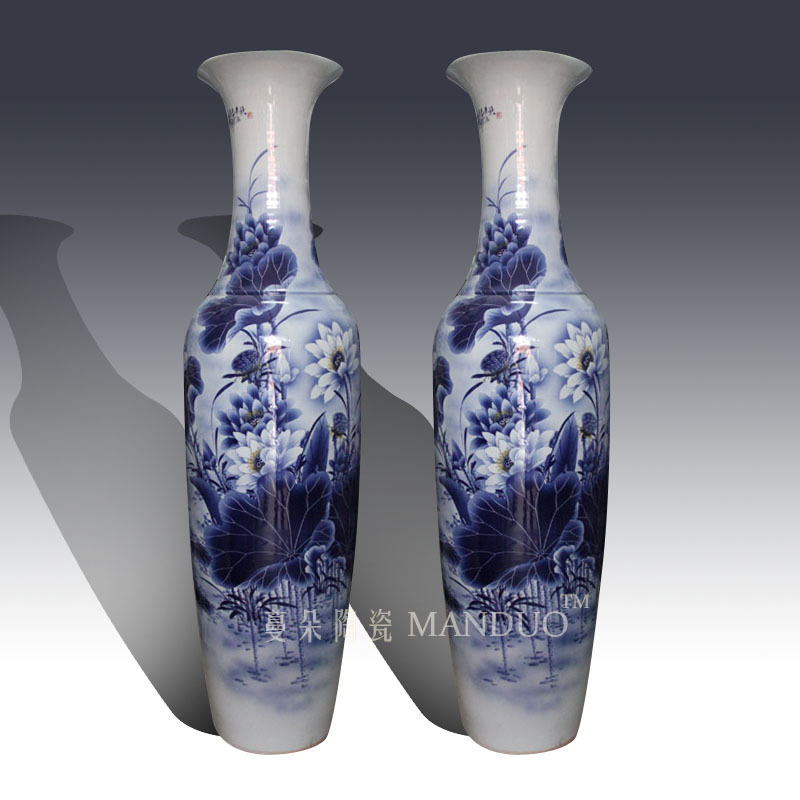 Jingdezhen hand - made porcelain year after year have fish landing big vase opening taking luxurious gift enterprises