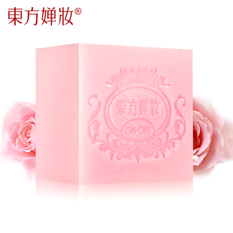 东方婵妆玫瑰精油手工皂保湿冷制洁面皂清洁全身皙白120g