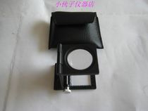 Manufacturer direct selling metal special price triple folding magnifier 10 times with scale photo cloth mirror 10X