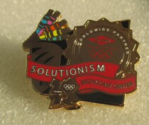 London 2012 Olympic Games Badge Sponsor Badge Dow Chemical DOW Broadcast Center Badge