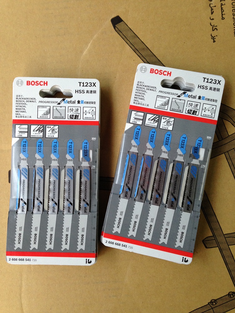 The original Bosch T123X curve saw blade HSS high speed mesh metal cutting forward - and - ten loss