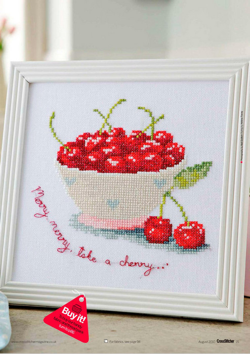 ●Hu Lili Cross Stitch ●DMC Kit Cute Cherry With 3D 5D Accurate Printed Fabric