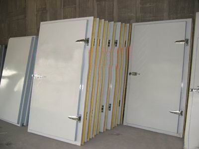 Cold storage garage door color steel sheet semi-buried door with cold storage lock hinge door frame left open or right open