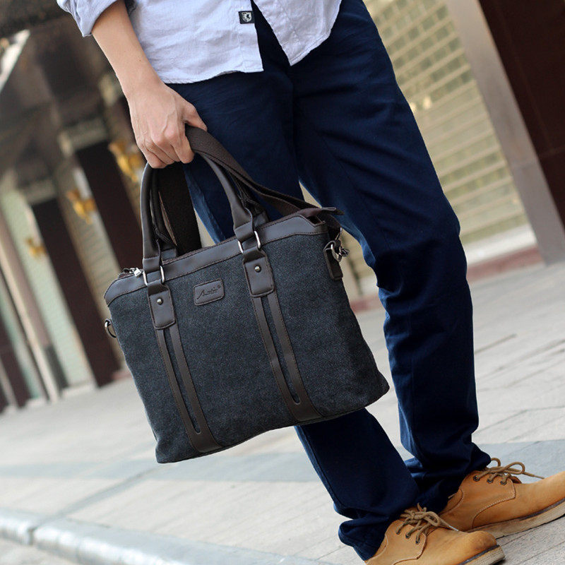 Men's Bag Canvas Bag Men's Handbag Shoulder Bag Business Casual Bag Messenger Bag Briefcase Fashion Korean Fashion