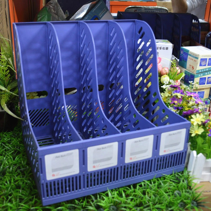 Strong and strong FQ948A Four-grid File Shelf Bookshelf Information Frame File Bar 4-bar File Bar File box
