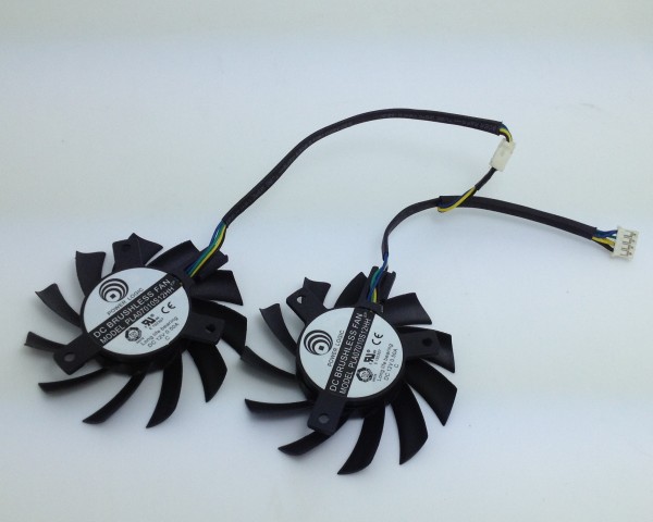 New MSI MSI R5770 N450GTS HAWK cooling graphics card dual fan PLA07010S12HH