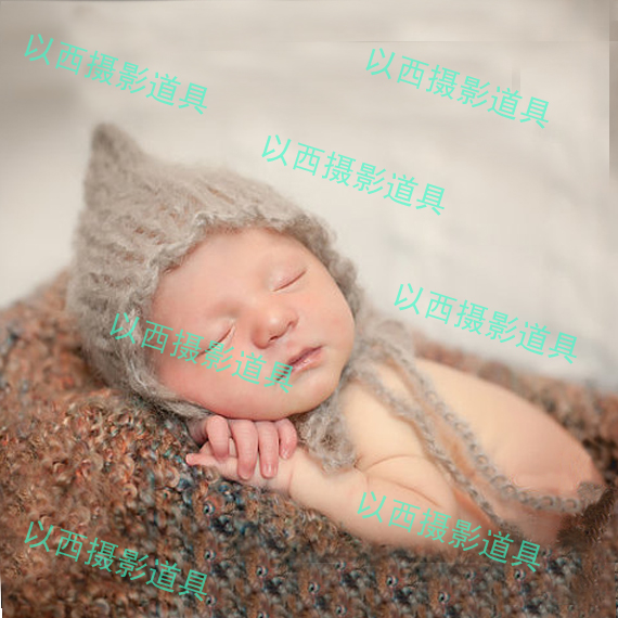 Newborn hippocampus hair children's wool knitting photography photo studio baby hat props photo props