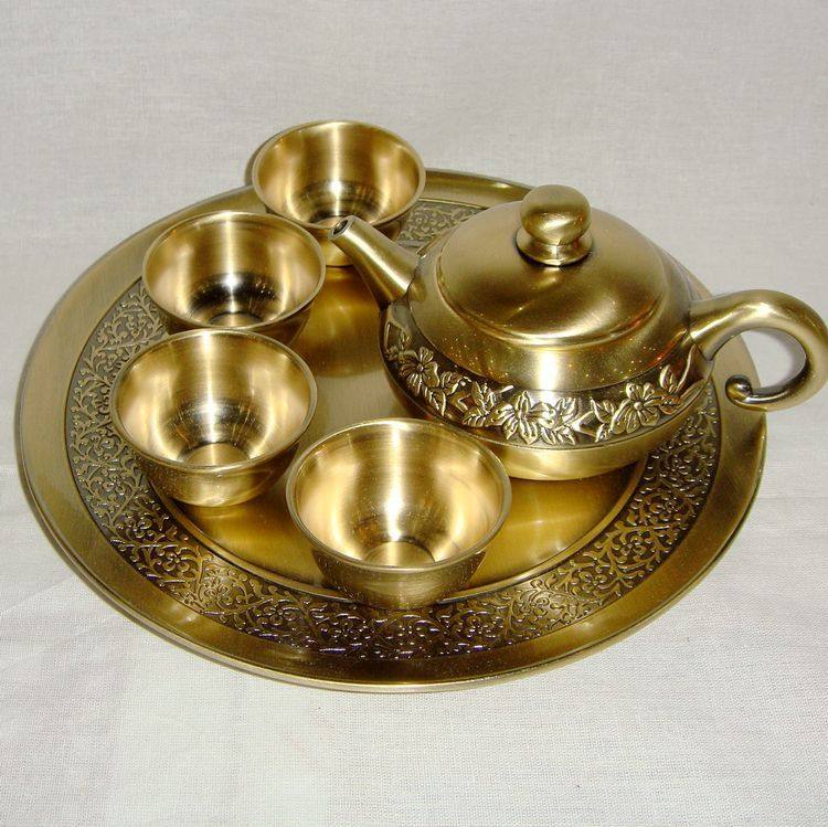 Tea set copper tea set tea cup wine cup copper wine set Hulk copper tea set copper teapot pattern random