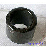 Natural ink green jade finger ring (black green jade finger ring)