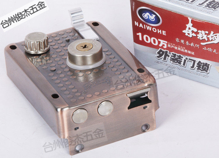 9219 Nai I Ho cross zinc-clad copper anti-theft lock vintage door lock bronze 13 yuan