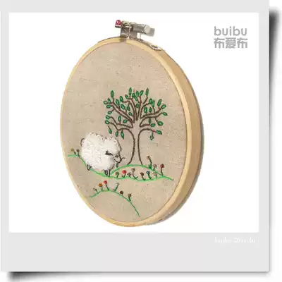 Pastoral wall decoration | Leisurely sheep | Three-dimensional embroidered wool felt hand embroidered material package