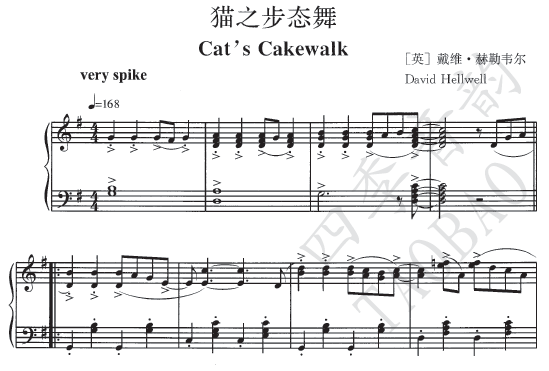 Hellwell Hellwell Cat's Gait Dance Piano Solo Score
