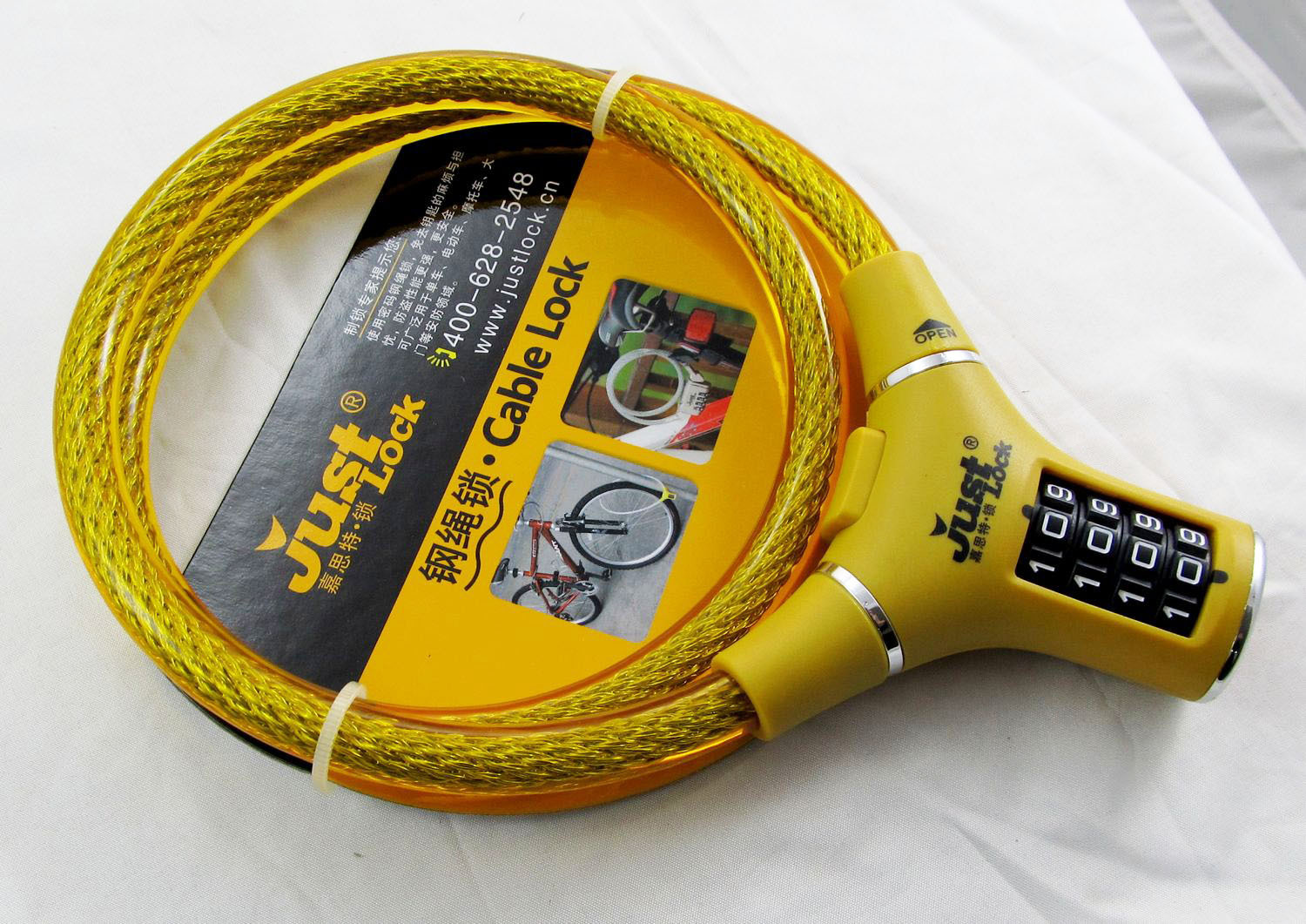 Bull head-type _ steel wire code lock _ bike lock