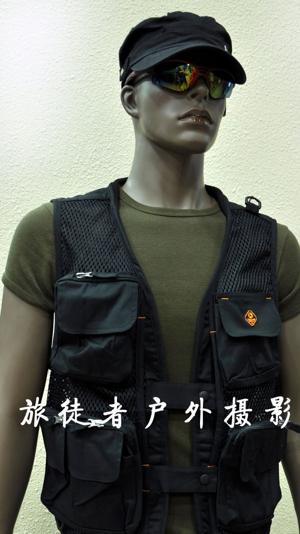 Купить Профессиональный жилет фотографа 小蚂蚁净黑色中国摄影家协会定做专业摄影背心马甲 多兜 ...