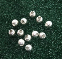 DIY crystal jewelry beaded accessories 925 sterling silver plating platinum through hole small silver beads single price does not fade